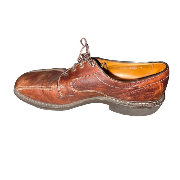 Allen Edmonds MAPLETON Brown Leather Bicycle Toe Derby Shoes USA Men\'s 12 D main image 7